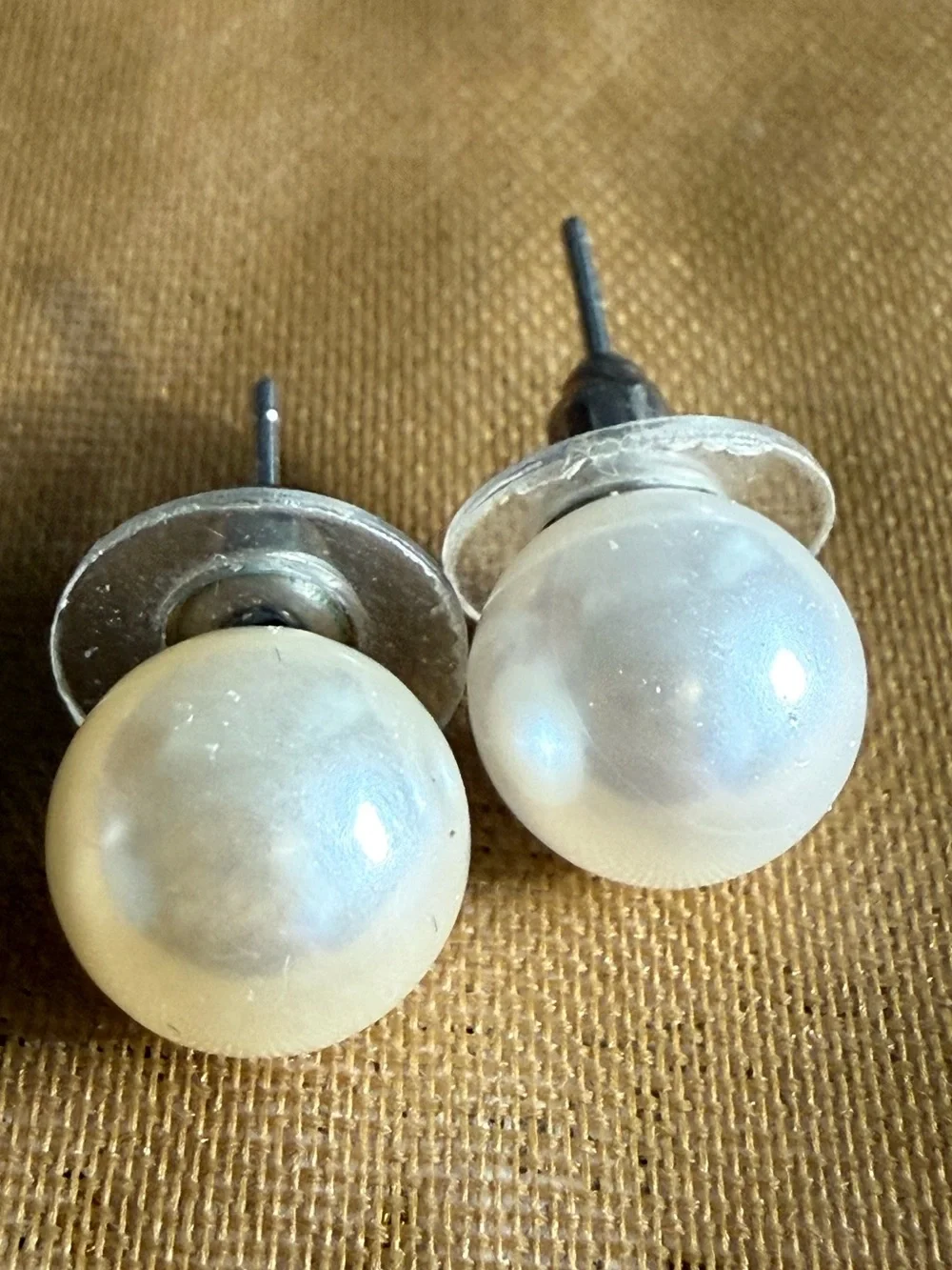 Classic Cream Pearl Stud Earrings - Timeless Women’s Jewelry